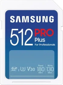 Samsung Pro Plus 512GB SDXC UHS-1 Memory Card (180 MB/s)