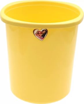 Rich Craft International Plastic Dustbin  (Yellow)