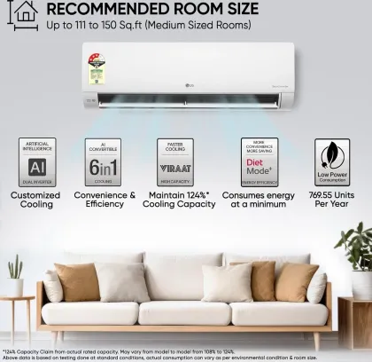 LG AS-Q18JNXE 1.5 Ton 3 Star 2026 Inverter Split AC