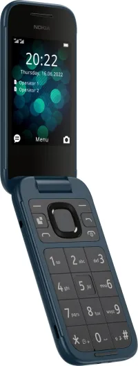 Nokia 2660 Flip 4G Volte Blue keypad Mobile with Dual Sim & Screen, MP3 Player