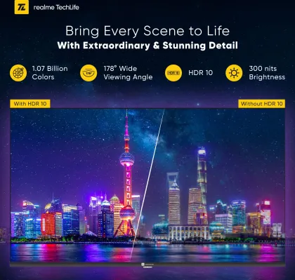 realme TechLife 32HDGQRVSAQ 32 inch HD Ready Smart QLED TV