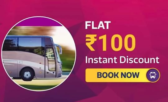 Flat 100 Instant Discount On Bus Tickets | App Only