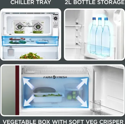 Midea MRD215D2HPCW 215 L 2 Star Single Door Refrigerator