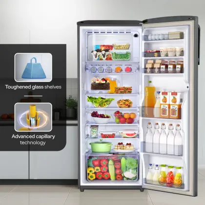Godrej RD EMARVEL 260CN THI ST GL 238 L 3 Star Single Door Refrigerator