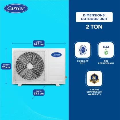 Carrier 24K Durawhite DX CAS24DH3R33F0 2 Ton 3 Star Split AC