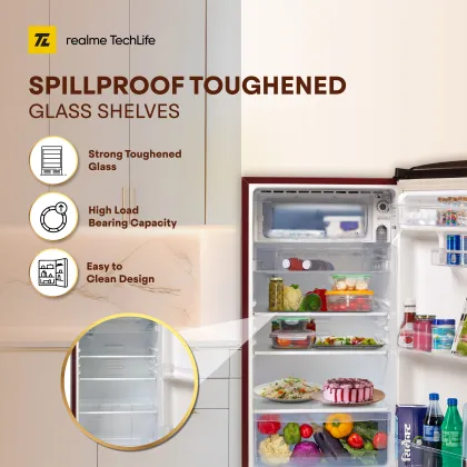 Realme TechLife 180BD5RM25-PR 180 L 4 Star Single Door Refrigerator