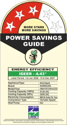 Samsung Bespoke WindFree AR60H19D13W 1.5 Ton 3 Star 2026 Inverter Split AC