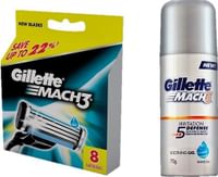 Gillette Mach3 Cart 8S with Irritation Defence Gel (70 g) Free