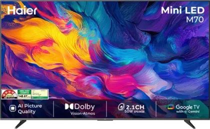 Haier M70 55 inch Ultra HD 4K Smart Mini LED TV (55M70UHMINI)