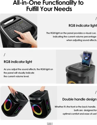 Lenyes S881 120W Bluetooth Speaker