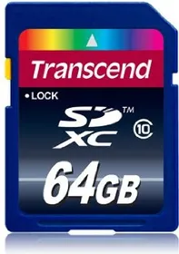 Transcend SDXC10 Premium 64GB Class 10 Memory Card