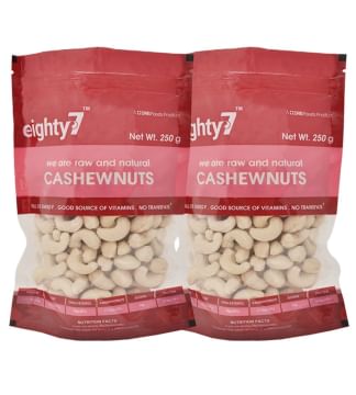 Eighty7 Cashews - Pack of 2(250 GMS Each), 500g