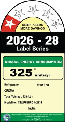 Croma CRLR528FIC342435 528 L 1 Star Double Door Refrigerator