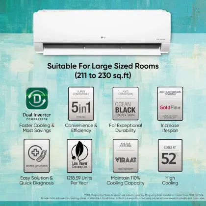 LG TS-H24VNXE 2 Ton 3 Star Inverter Split AC