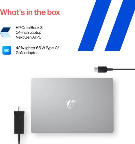 HP OmniBook 3 14-hz0026QU Laptop (Qualcomm Snapdragon X X1-26-100/ 16GB/ 512GB SSD/ Win11 Home)