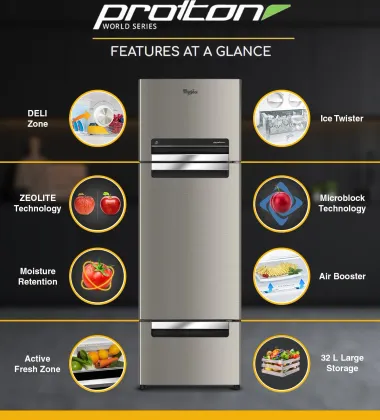 Whirlpool FP 343D PROTTON ROY 300 L Triple Door Refrigerator