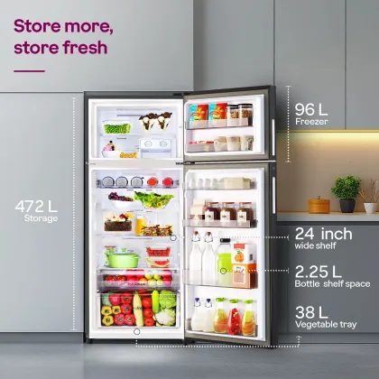Godrej RF EON 474AN RCI MT BK 472 L 1 Star Double Door Refrigerator