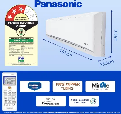 Panasonic CS/CU-KZ24AKYF 2 Ton 3 Star 2024 Inverter Split AC