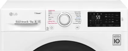 LG F4J6TGP0W 8/5 kg Fully Automatic Front Load Washer with Dryer
