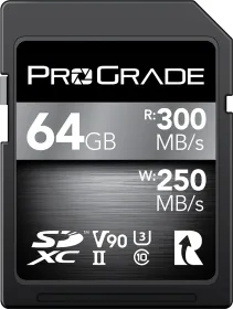 Prograde Digital 300R 64GB SDXC UHS-II Memory Card
