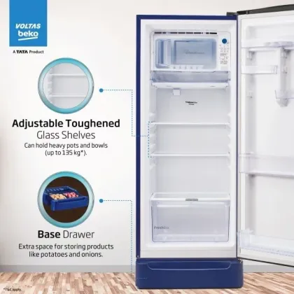 Voltas Beko RDC260V/5W0BBR0M0B00GO 228 L 5 Star Single Door Refrigerator