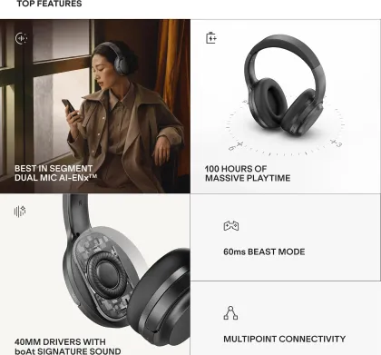 boAt Rockerz Plus 435 Wireless Headphones