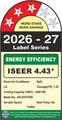 LG AS-Q18TNXE 1.5 Ton 3 Star 2026 Inverter Split AC