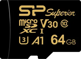 Silicon Power Superior Golden 64GB Micro SDXC UHS-I Memory Card