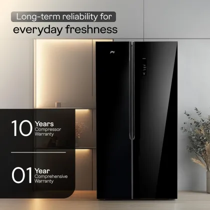 Godrej RS EONVELVET 646C RIT OP BK 600 L Side by Side Door Refrigerator