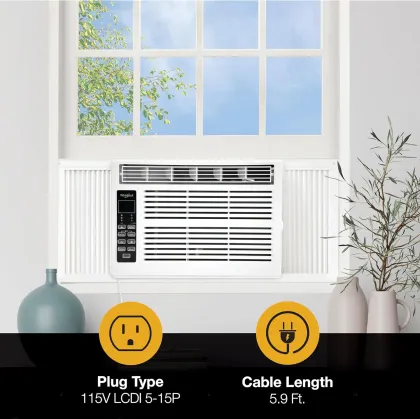 Whirlpool WHAW061CW 6000 BTU 115V Window AC