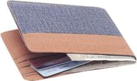 Blue & Brown Denim Bi-fold Wallet for Mens