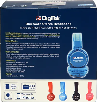 Digitek DBH-001 Wireless Bluetooth Headphones(Over-the-ear)