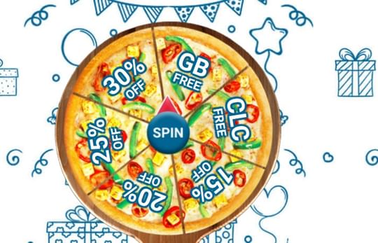 Domino's Spin The Wheel: Spin and Win Assured Prizes