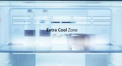 Panasonic NR-BD418VSX1 407 L 3 Star Double Door Refrigerator