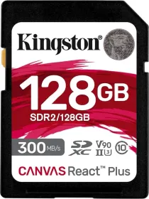 Kingston Canvas React Plus 128GB SDXC UHS-II Memory Card