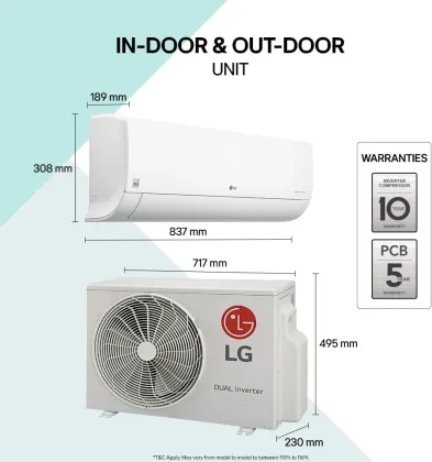 LG TS-Q12YNXE 1 Ton 3 Star 2024 Inverter Split AC