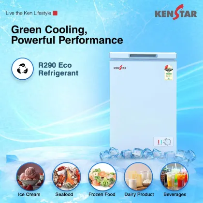 Kenstar 100VCF3SDKS26W 101 L Single Door Deep Freezer