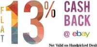 Flat 13% Cashback on Everything @ eBay | No Max Cashback Limit