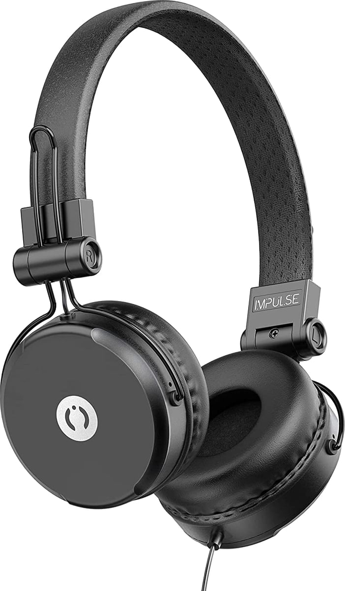 MuveAcoustics Impulse MA1500SB Wired Headphones with Mic (Steel Black