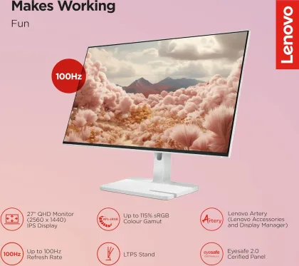 Lenovo L-Series L27h-4A 27 inch Quad HD Monitor