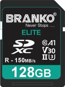 Branko Elite 128GB SDXC UHS-II Memory Card