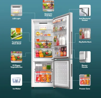 Haier HRB-2871EMSA-P 237 L 1 Star Double Door Refrigerator