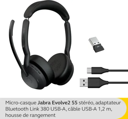 Jabra Evolve2 55 Stereo Wireless Headphones