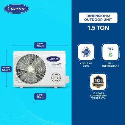 Carrier Xcel Lumo Exi CAI18CL5R34W0 1.5 Ton 5 Star 2025 Inverter Split AC