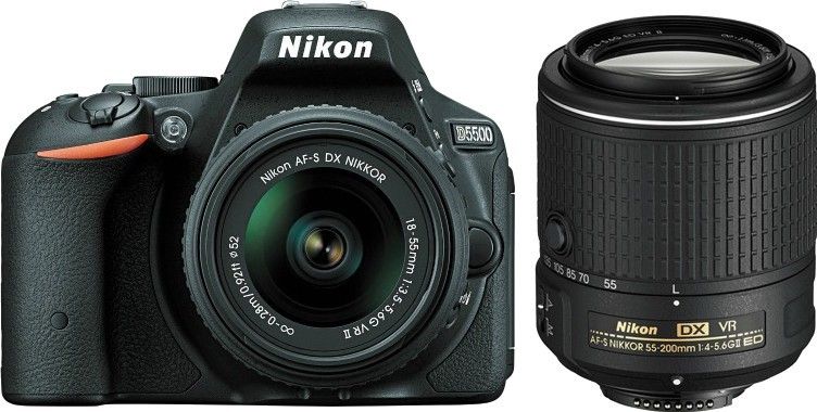 Nikon D5500 DSLR Camera (AF-S 18-55mm+55-200mm Lens) Price in