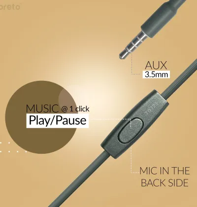 Toreto TOR-1203 Wired Earphones