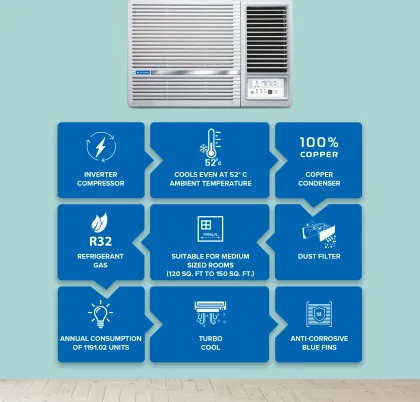 Blue Star WIE318L 1.5 Ton 3 Star 2025 Inverter Window AC