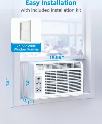 Midea MAW06R1CWT 6000 BTU 115V Window AC