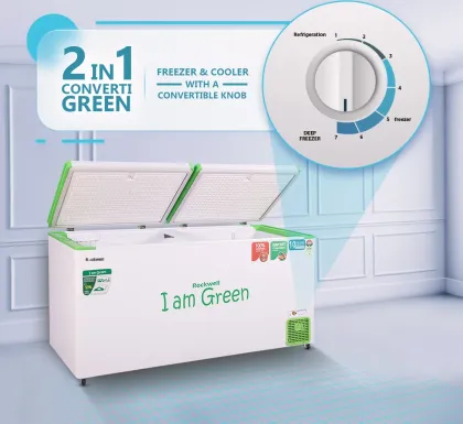 Rockwell GFRN550DDUC 456 L Double Door Deep Freezer