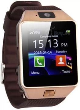 HEALTHIN HIN02-GD Phone Golden Smartwatch  (Brown Strap Regular)